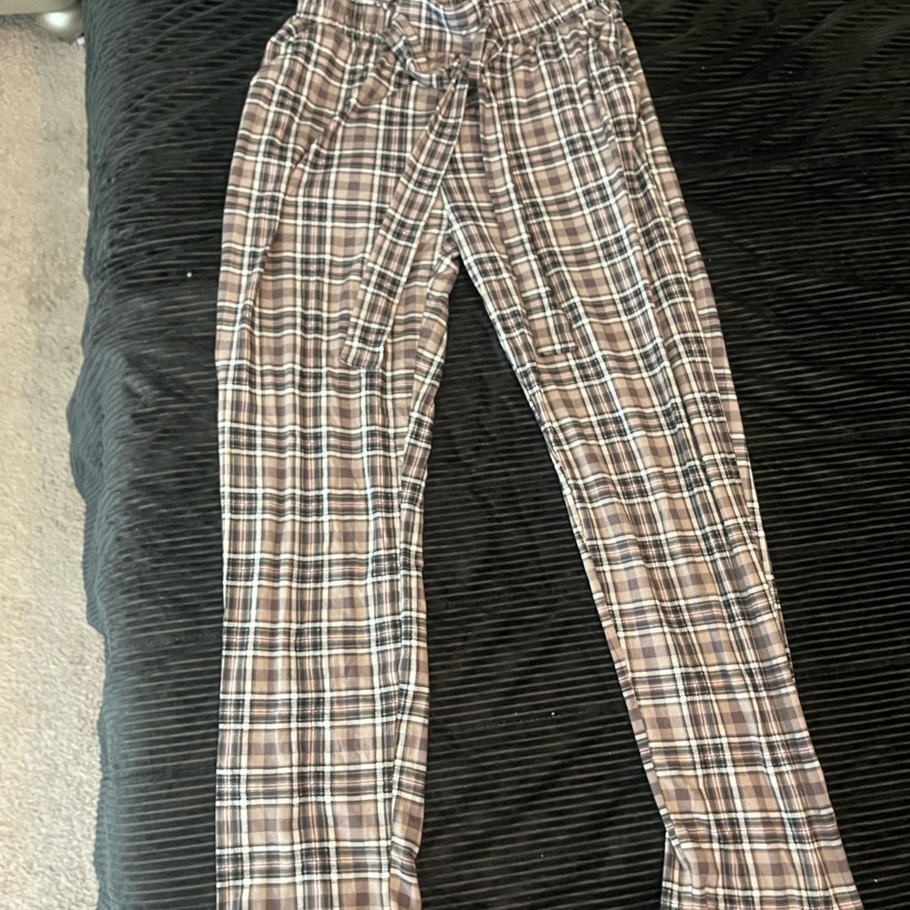 Plaid Patterned Pants